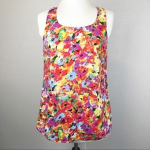 CAbi- Medium: Floral Racerback Sleeveless Tank